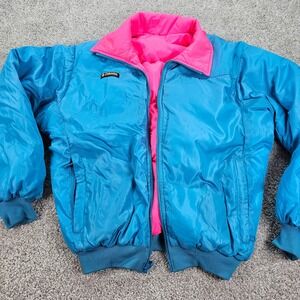 Vintage 90s Womens Medium‎ Down Columbia Sportswear Co. Reversible Puffer Jacket